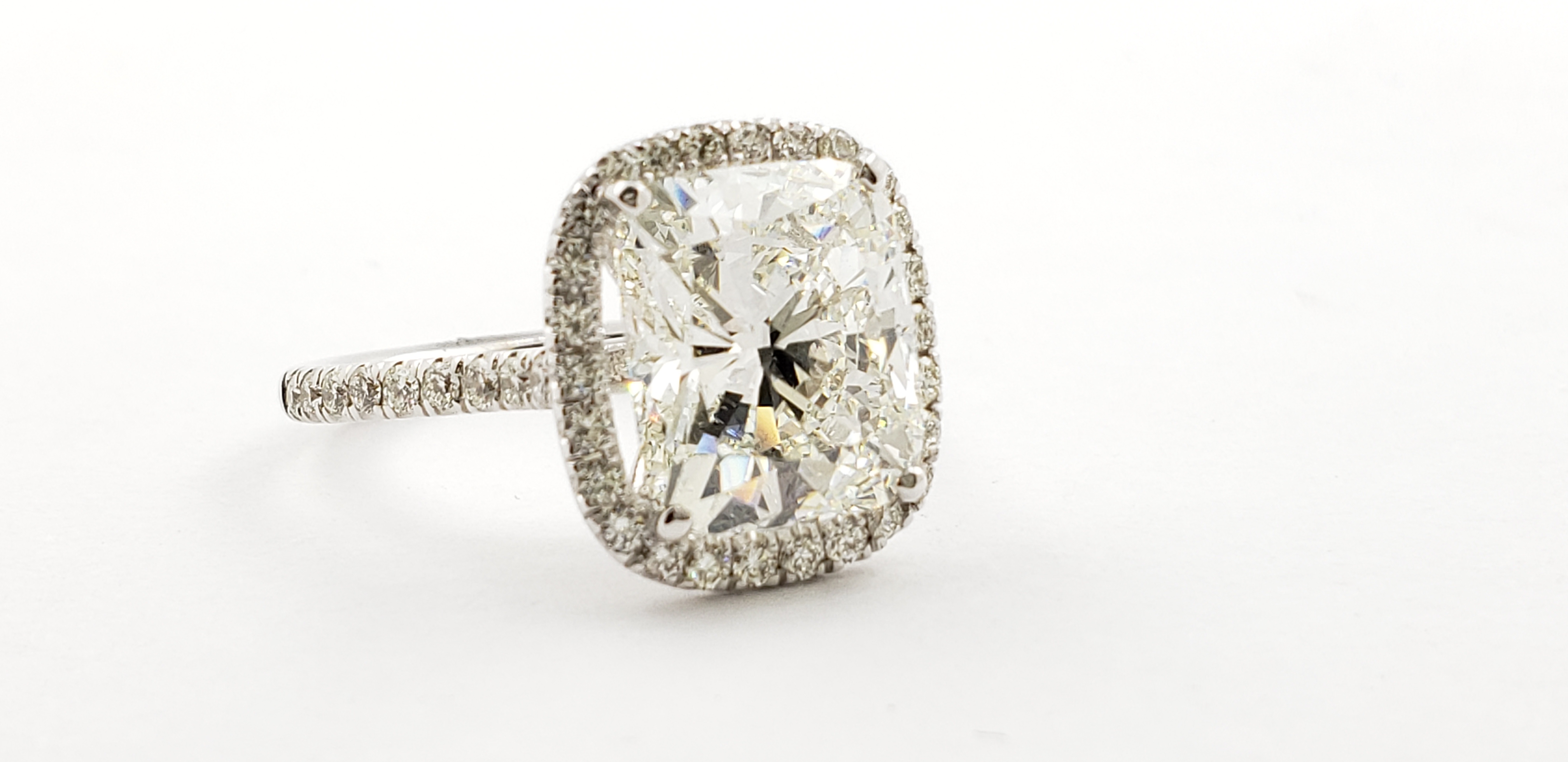 Cushion Halo Diamond Ring
